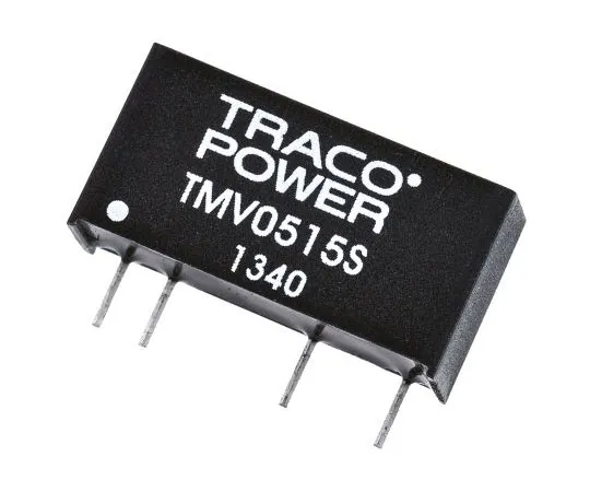 63-7658-25　TRACOPOWER TMV 1W Isolated DC-DC Converter Through Hole, Voltage in 4.5 → 5.5 V dc, Voltage out 15V dc　TMV 0515S