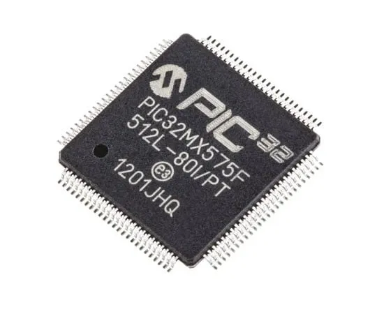 63-7695-17 Microchip, 32bit PIC Microcontroller, 80MHz, 12 kB, 512 kB Flash, 100-Pin TQFP PIC32MX575F512L-80I/PT