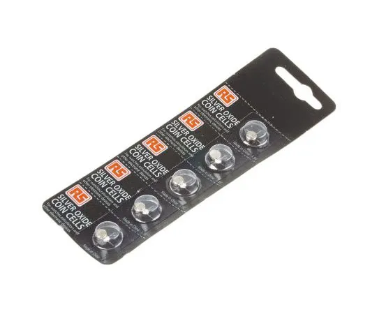 63-7587-05 RS Button Battery, SR63, 1.55V, 5.8mm Diameter 494-2396