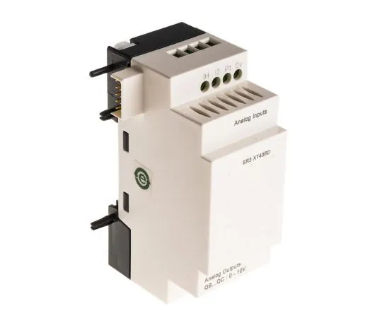 63-7637-33 Schneider Electric Zelio Expansion Module, 24 V dc Analogue, 3 x Input, 2 x Output Without Display SR3XT43BD