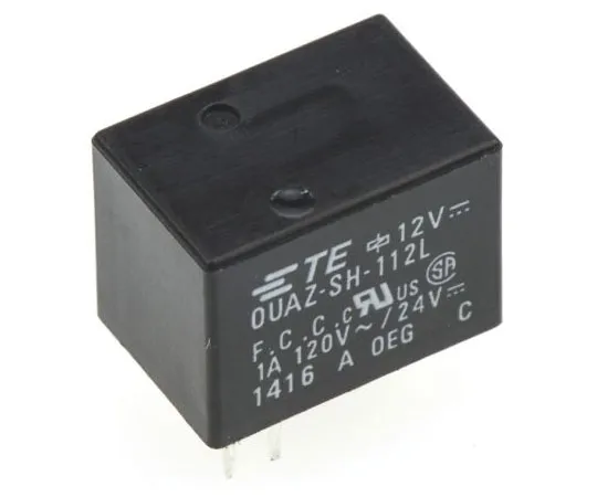 63-7601-47 TE ConnectivityQUAZ SPDT Non-Latching Relay PCB Mount, 12V dc Coil, 1A OUAZ-SH-112L