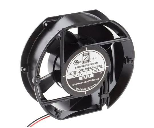 63-7641-60 RS PRO Axial Fan, 172 x 51mm, 235cfm, 23.28W, 24 V dc 619-6719