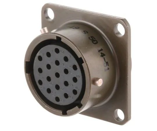 63-7668-36 Amphenol 451 Series, 19 Way Panel Mount MIL Spec Circular Connector Receptacle, Socket Contacts,Shell Size 14, Bayonet 451 02E 1419S 50