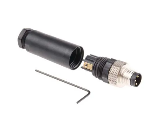 63-7722-27 Binder 768 Series M8 Cable Mount Connector, 3 contacts Plug 99-3379-100-03