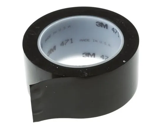 63-7667-19 3M 471 Black Vinyl Lane Marking Tape, 50mm x 33m 471 noir 50,8mm x 33 metres