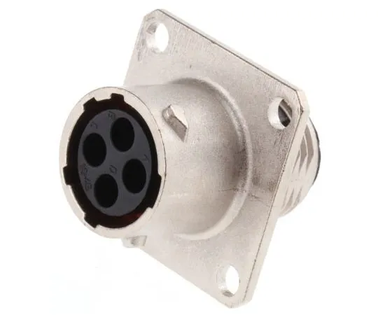 63-7598-66 Souriau UTO Series, 4 Way Wall Mount MIL Spec Circular Connector Receptacle, Socket Contacts,Shell Size 10, Bayonet UT00104SH6