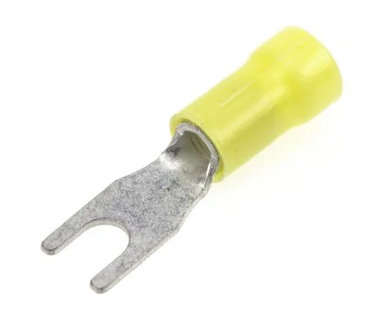 63-7552-67 TE Connectivity PLASTI-GRIP Series Insulated Crimp Spade Connector, 2.6mm² to 6.6mm², 12AWG to 10AWG, M4 Stud Size 165015-0