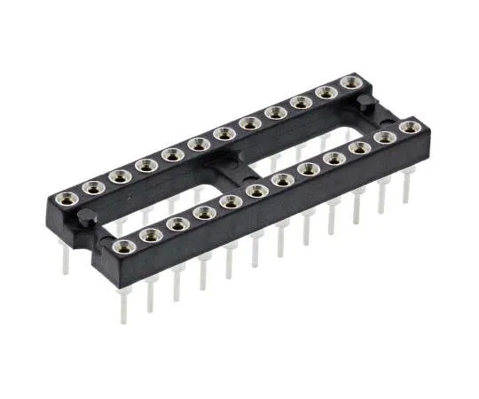 63-7713-91 Preci-Dip 2.54mm Pitch Vertical 24 Way, Through Hole Turned Pin Open Frame IC Dip Socket, 1A 110-87-324-41-001101