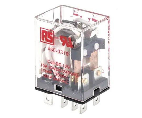 63-7551-64 RS PRO DPDT Non-Latching Relay Plug In, 12V dc Coil, 10A 450-0318
