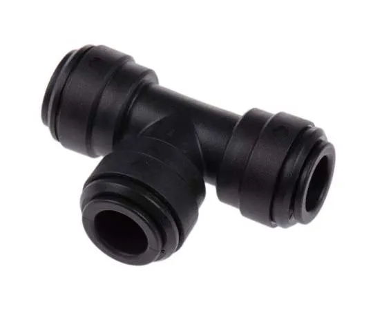 63-7718-52 John Guest PM Pneumatic Tee Tube-to-Tube Adapter, Push In 10 mm x Push In 10 mm x Push In 10 mm PM0210E