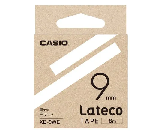 63-2741-27 Casio Lateco Refill Tape 9mm Black on White XB-9WE