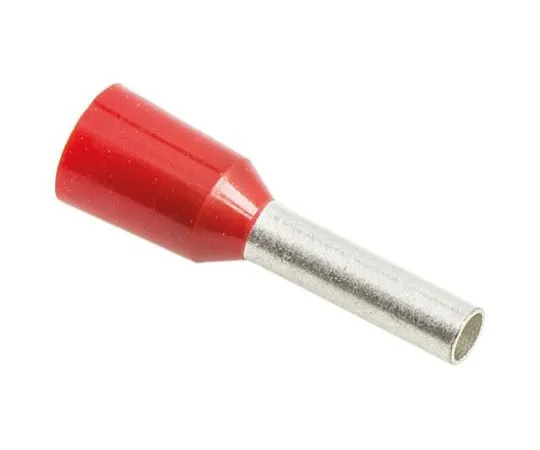 63-7695-48 JST GTR Series Insulated Crimp Bootlace Ferrule, 8mm Pin Length, 1.7mm Pin Diameter, 1.5mm² Wire Size, Red GTR1.5-8