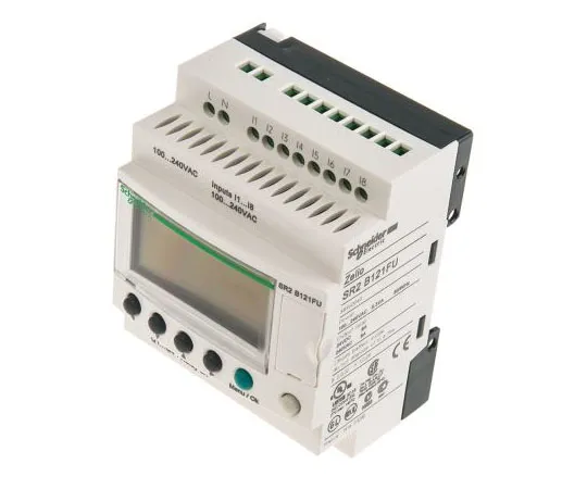 63-7565-50 Schneider Electric Zelio Logic 2 PLC CPU Computer Interface, 8 (Digital) Inputs, 4 (Relay) Outputs, 100 → 240 V SR2PACKFU