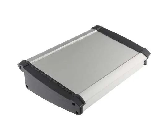 63-7718-76　Bopla Alu-Topline, Sloped Front, ABS, Aluminium, 250 x 181.2 x 68.2mm Desktop Enclosure, Black, Light Grey　92865250.MT6