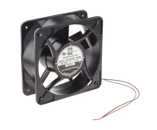 63-7641-62 RS PRO Axial Fan, 180 x 180 x 65mm, 470cfm, 24W, 24 V dc 619-6747