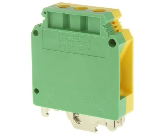 63-7558-08 Phoenix Contact ATEX 2 Way USLKG 35 Earth Terminal Block, Screw Down 18 → 0 AWG 444019
