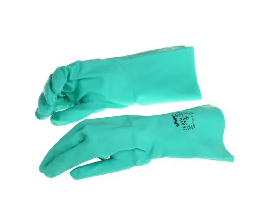 63-7596-65 BM Polyco Nitrile Chemical Resistant Gloves, size 9, Green 508-1896