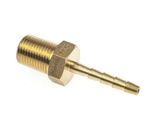 63-7641-67 Nitto Kohki Straight Brass Hose Connector, 1/8 in R Male 2660AA4