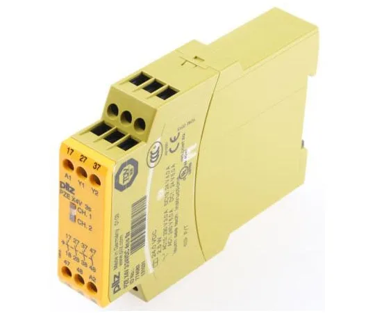 63-7583-14 Pilz PZE X4V 24 V dc Safety Relay Single Channel With 4 Safety Contacts 774583