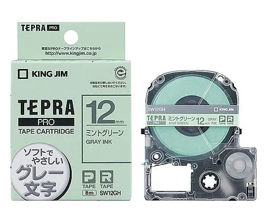 62-6875-42 Tepla PRO Tape Cartridge Soft Mint Green Gray Letter SW12GH