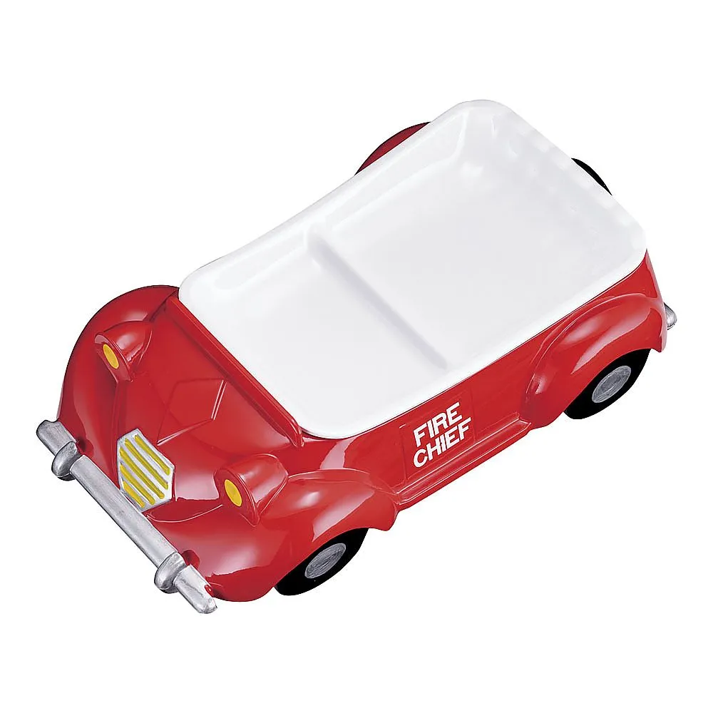 65-3880-64 Melamine Children's Lunch Dish Open Car Fire Truck (Red)