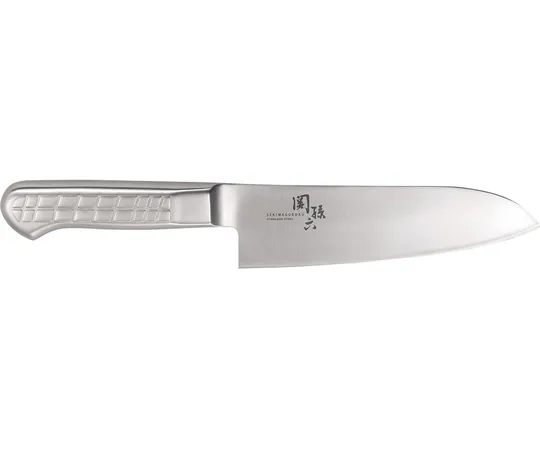 69-5907-51　Seki Magoroku All Stainless Steel Santoku Kitchen Knife 170 mm　093AB5635