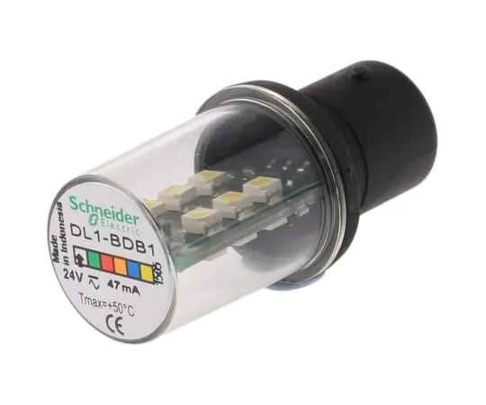 63-7557-04 BA15d LED Lamp, White, 24 V ac/dc, 80 mA DL1BDB1