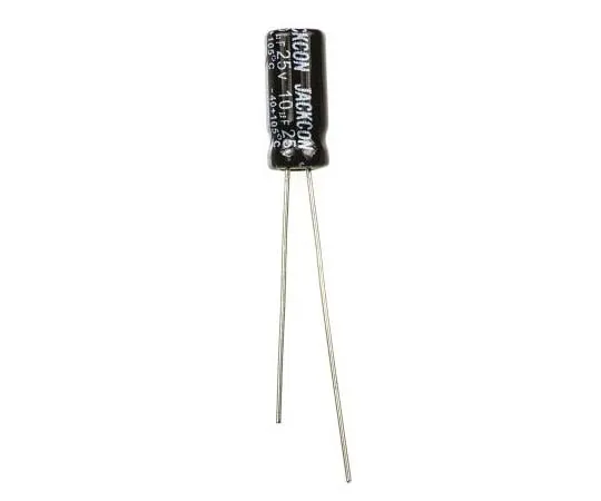 63-7736-72 RS PRO 10μF 25V dc Aluminium Electrolytic Capacitor, Through Hole 5 (Dia.) x 11mm +105°C 5mm 2mm 11mm 170-1189