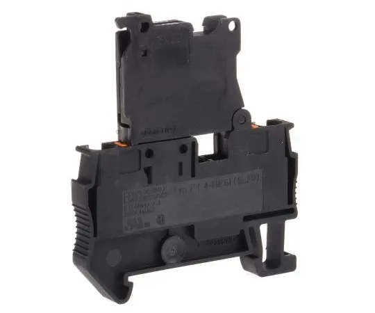 63-7729-28 Phoenix Contact, Black, Clipline Series, 6.3A Single F***d DIN Rail Terminal 3207908