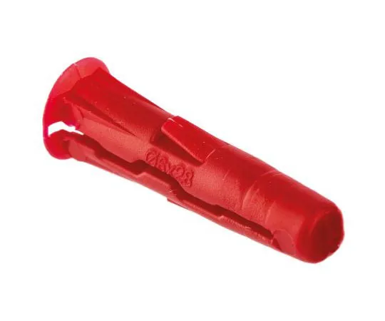 63-7606-46 Rawl Fixings Plastic Wall Plug R-U1-MIX-RED-288, fixing hole diameter 6mm, length 28mm R-U1-MIX-RED-288