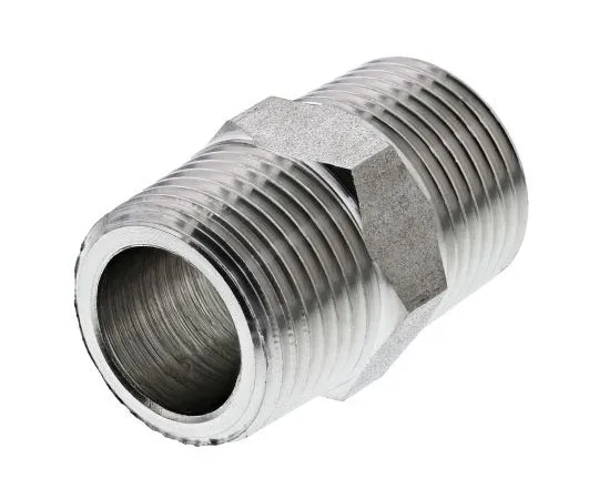63-7558-70 Legris Stainless Steel Hexagon Straight Coupler 3/8in R(T) Male x 3/8in R(T) Male 1821 17 17
