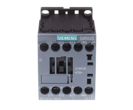 63-7721-32 Siemens 3 Pole Contactor, 9 A, 24 V dc Coil, SIRIUS Innovation, 3NO, 4 kW 3RT2016-1BB41