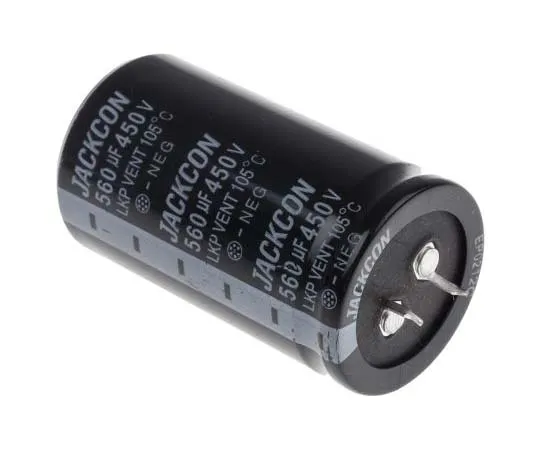 63-7722-59　RS PRO 560μF 450V dc Aluminium Electrolytic Capacitor, Through Hole 35 (Dia.) x 60mm +105°C 35mm 10mm 60mm　170-1032