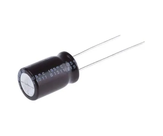 63-7746-91　Nichicon 470μF 25V dc Aluminium Electrolytic Capacitor, Through Hole 10 (Dia.) x 16mm +105°C 10mm 5mm　UPW1E471MPD