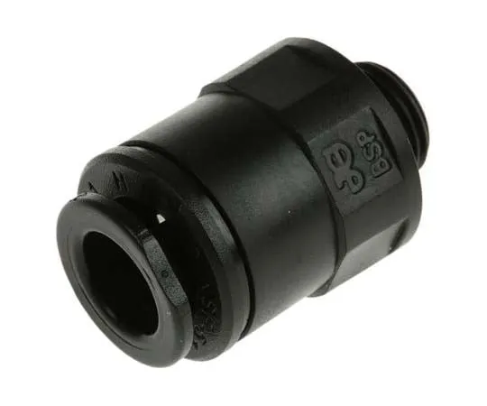 63-7718-38　John Guest Pneumatic Straight Threaded-to-Tube Adapter, G 1/8 Male, Push In 8 mm　PM010811E