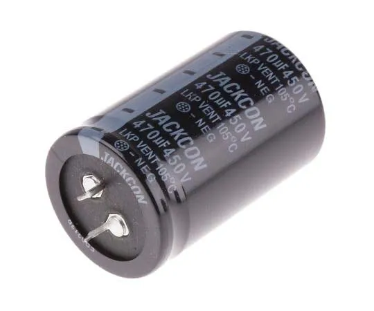 63-7722-58　RS PRO 470μF 450V dc Aluminium Electrolytic Capacitor, Through Hole 35 (Dia.) x 55mm +105°C 35mm 10mm 55mm　706-3354