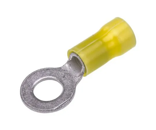 63-7681-51 TE Connectivity PLASTI-GRIP Series Insulated Crimp Ring Terminal, M8 Stud Size, 3mm² to 6mm² Wire Size, Yellow 165035