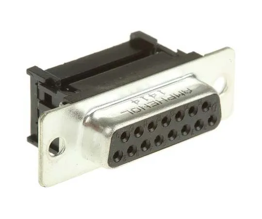 63-7699-53 Amphenol DFR Series 2.74mm Pitch 15 Way IDC D-Sub Ribbon Cable Connector, Socket, Steel Shell L17DAFRA15S