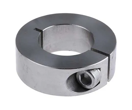 63-7702-62 Huco Collar One Piece Clamp Screw, Bore 25mm, OD 45mm, W 15mm, Stainless Steel 46102025