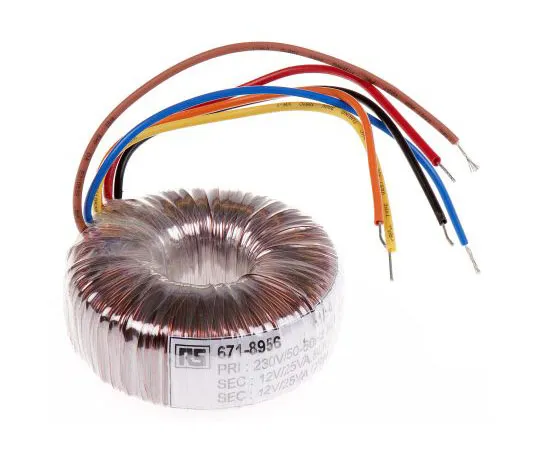 63-7671-10　2 Output Toroidal Transformer, 80VA, 2 x 18V ac　671-9126