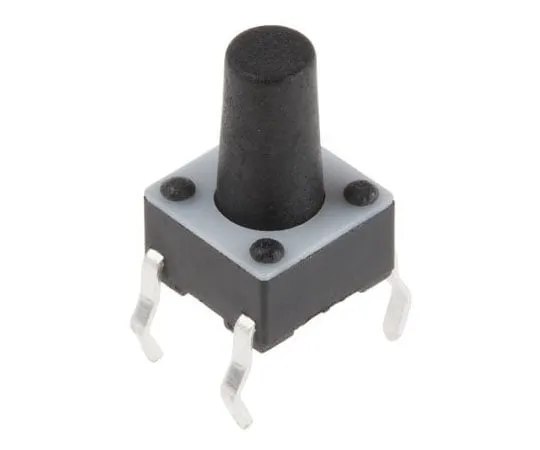 63-7571-99 Black Button Tactile Switch, Single Pole Single Throw (SPST) 50 mA @ 24 V dc 5.9mm 1-1825910-4