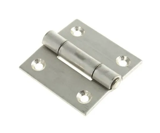 63-7550-46 Pinet Raw Stainless Steel Square Hinge with a Riveted Pin Screw, 50mm x 50mm x 2mm 52-A-3709