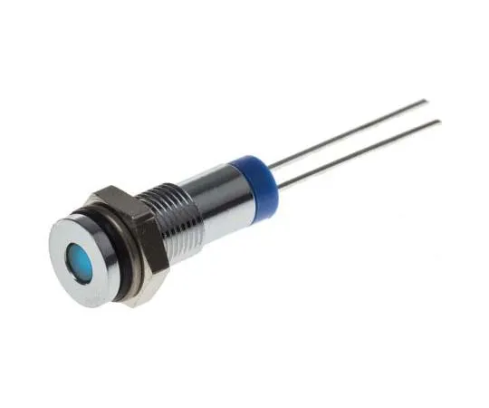 63-7708-37 RS PRO Blue Indicator, 2 V dc, 6mm Mounting Hole Size, Lead Pins Termination, IP67 700-1558