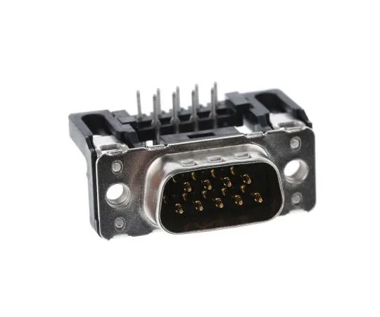 63-7669-44 Harting 9 Way Right Angle Through Hole PCB D-sub Connector Plug, 2.74mm Pitch, with M3 Threaded Inserts 9651227801