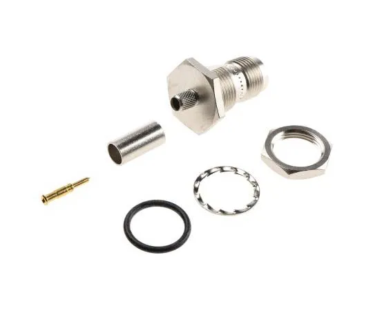 63-7741-82 Telegartner Straight 50Ω Panel Mount TNC Connector, Crimp Termination, Reverse Polarity, RG58 C/U J01011R0000