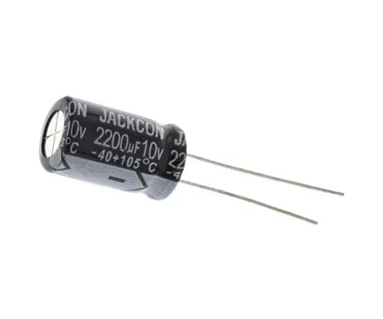 63-7736-36 RS PRO 2200μF 10V dc Aluminium Capacitors, Through Hole 10 (Dia.) x 17mm +105°C 10mm 5mm 17mm 173-0272