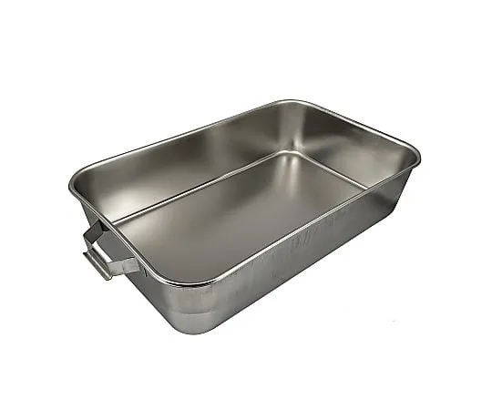 67-2402-75 18-8 School Lunch Tray/Fixed Handle (K) (Half Curl Flat Flange) No Polishing SK-6038XK
