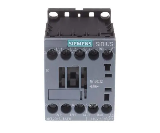 63-7721-29 Siemens 3 Pole Contactor, 9 A, 110 V ac Coil, SIRIUS Innovation, 3NO, 4 kW 3RT2016-1AF01
