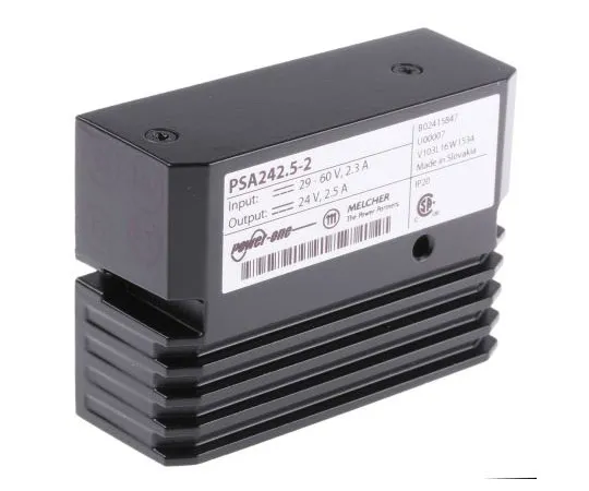 63-7562-88 BEL POWER SOLUTIONS INC Switching Regulator, 29 → 60V dc Input, 24V dc Output, 2.5A PSA242.5-2G