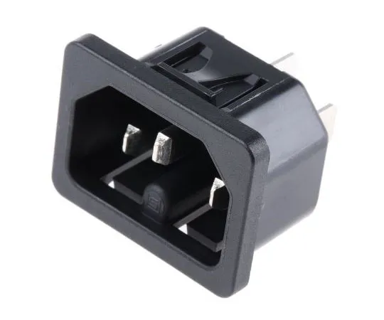 63-7620-43 Schurter C16 Panel Mount IEC Plug Male, 15A, 250 V ac 6110.4315